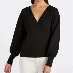 PINQUE Munya V Neck Sweater - Black - XL